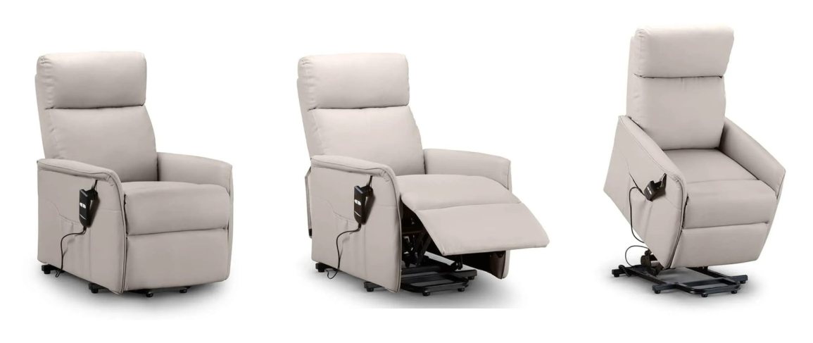 Julian Bowen Helena Single Motor Pebble Faux Leather Riser Recliner Chair